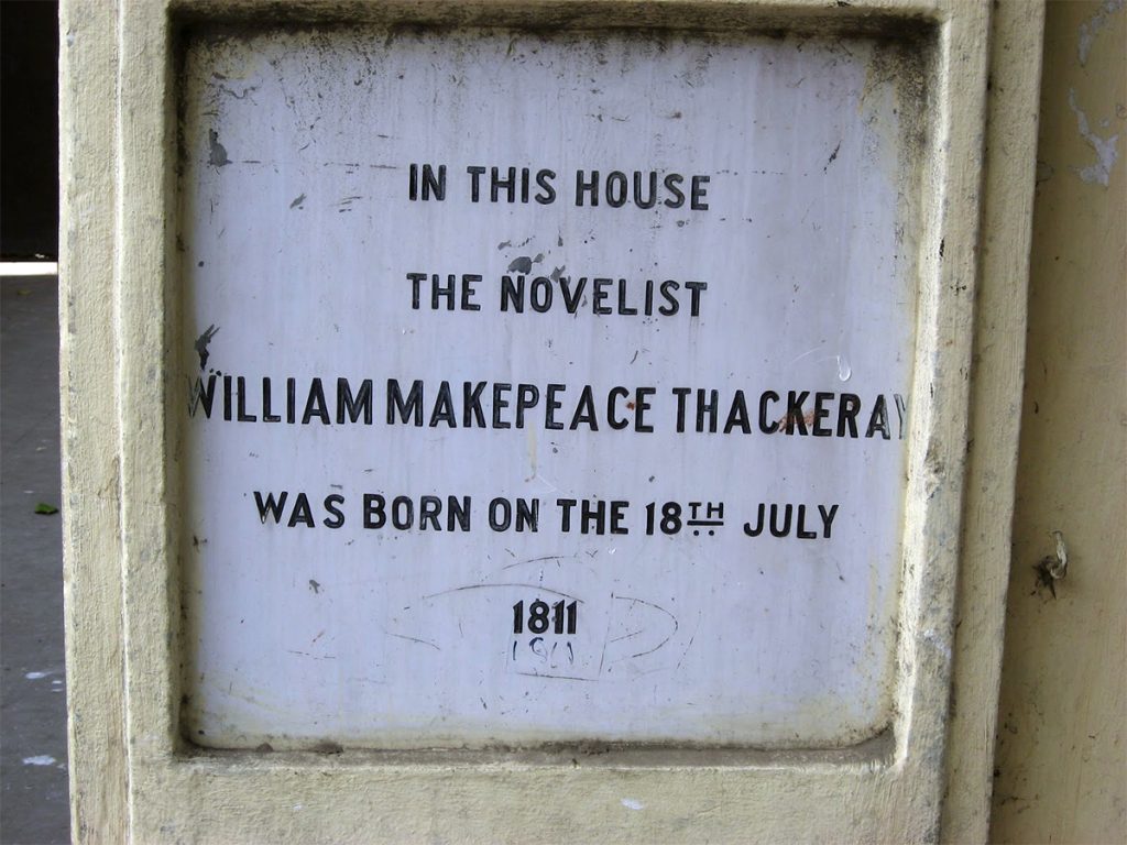 Streets-of-Kolkata-The-stone-remembrance-near-William-Makepeace-Thackeray’s-house-in-Free-School-Street