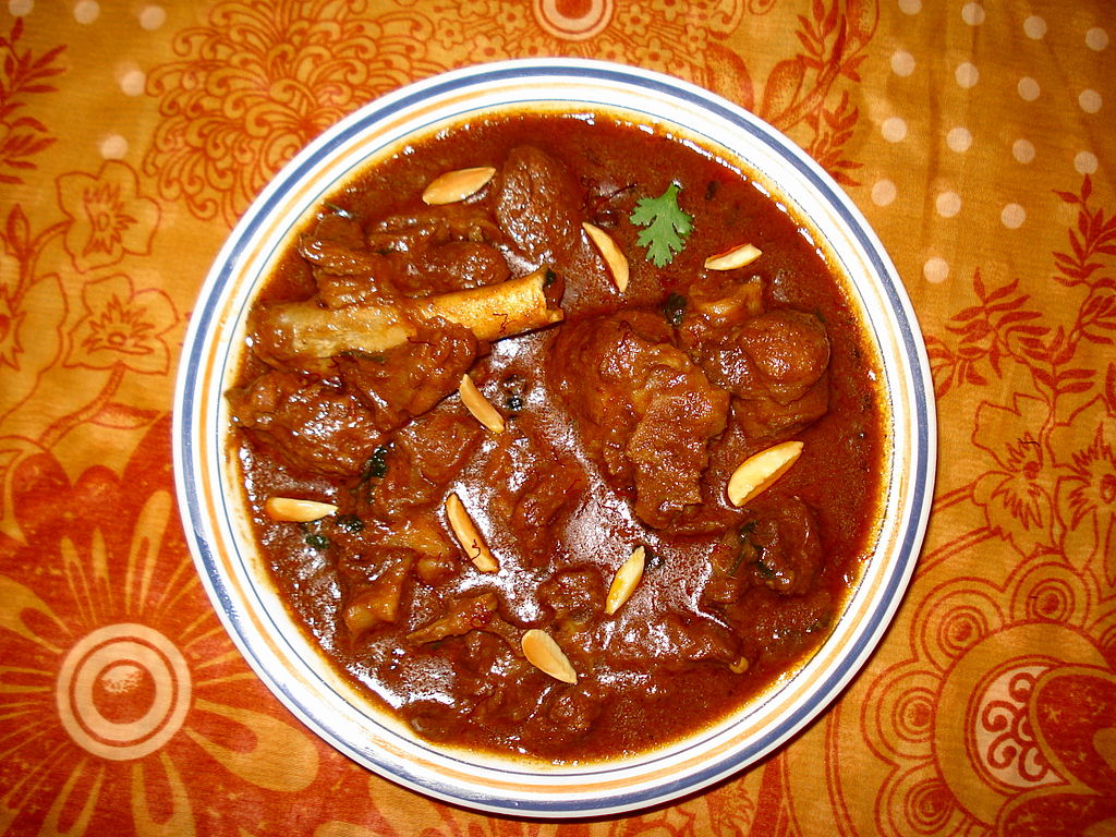 Traditional Kashmiri Food, Mutton Rogan Josh 