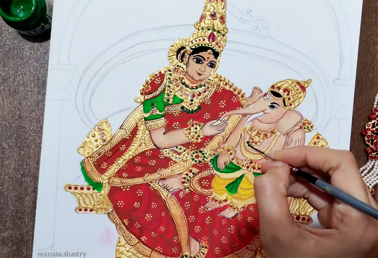 Mysore-Painting-Colors and technique