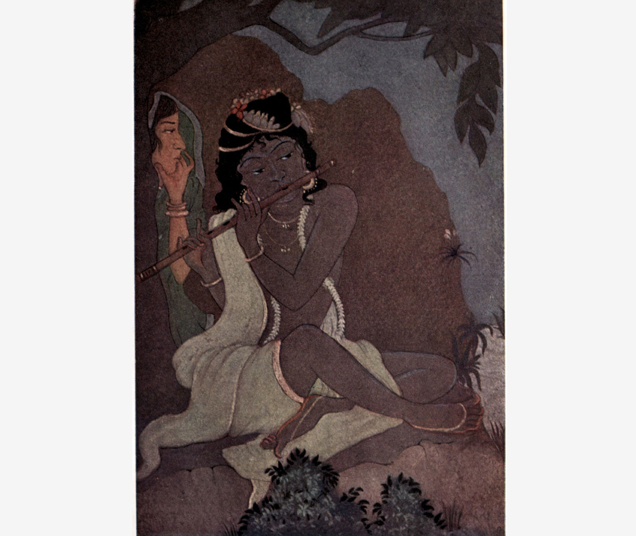 Indian-Mythology-History-Through-the-Bengal-School-of-Art-Radha-Krishna-by-Kshitindranath-Majumdar