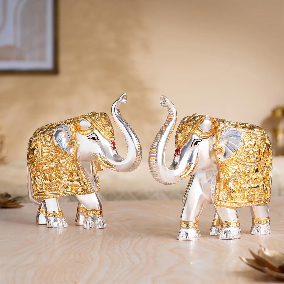 5-Vastu-Idols-You-Can-Gift-at-a-House-Warming-Trunk-Up-Elephant-Pair