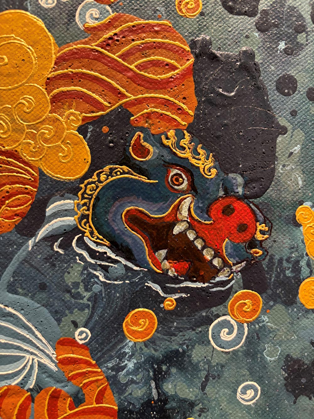 Detail-Samsara,-Acrylic-on-Canvas,-2.7-X-4.2-ft-(3)