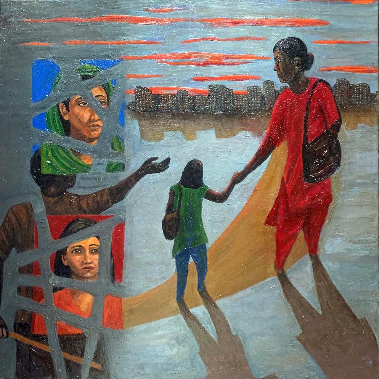 Ranjan-Kaul’s-Solo-Exhibition-Leaving-ho_oil_on_canvas_35inx37in_2024