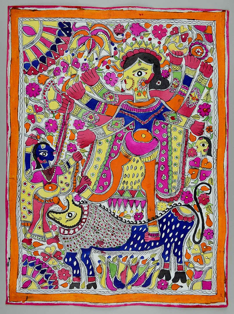 Durga, Madhubani painting