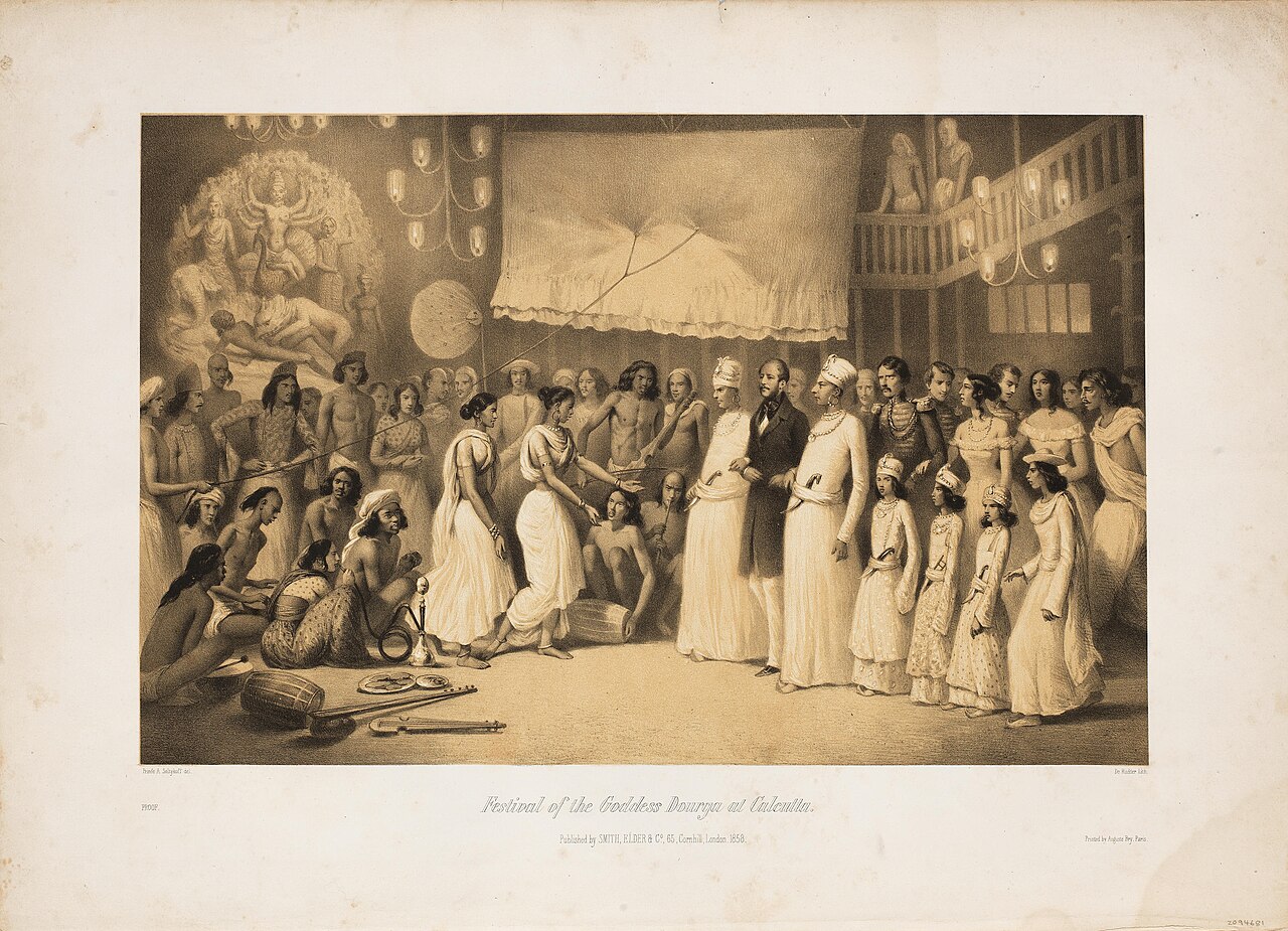 Festival of the Goddess Durga at Calcutta, circa 1858