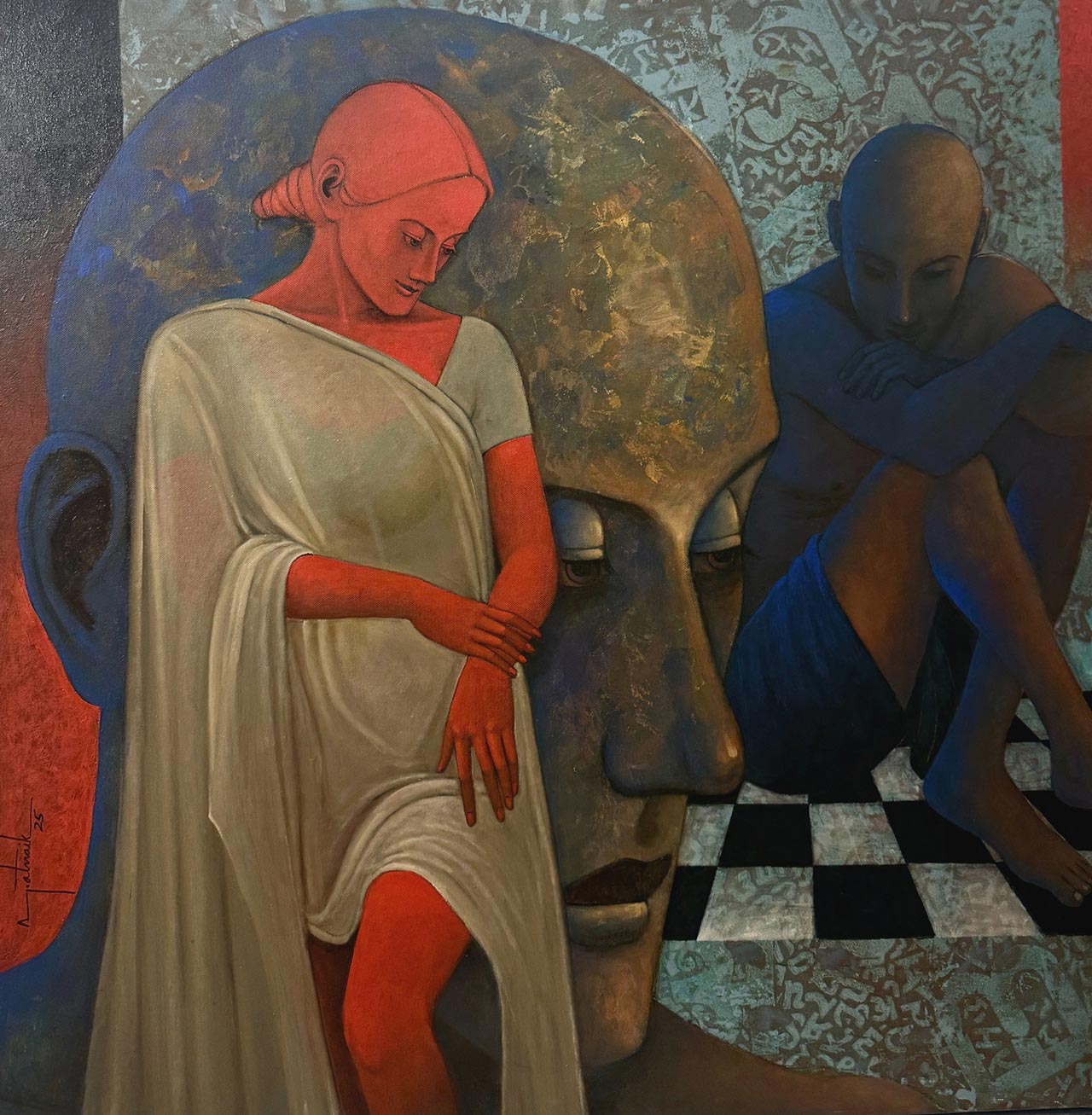 Melange-of-Memories-A-Group-Art-Show-Asit-kumar-patnaik-A