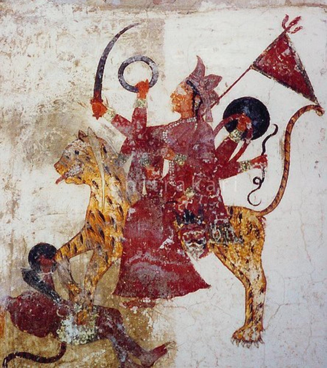 Mural-of-Durga-vanquishing-Mahishasura