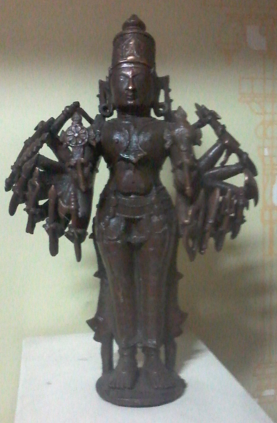 Vishnu-as-Vishvarupa-sandarsana-murthy,-bronze,-19th-century,-India
