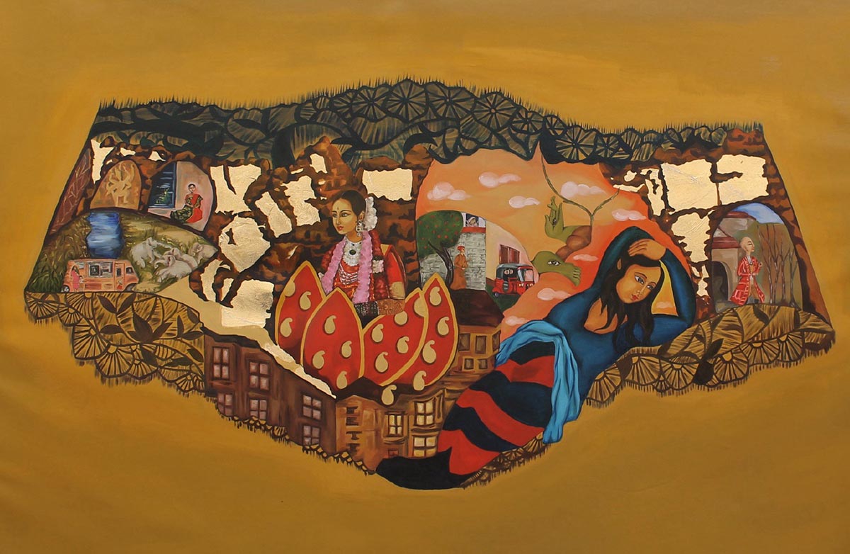 Abhijna-Vemuru-Kasa-Laperla-Oil-on-canvas,-2021-76”x82”