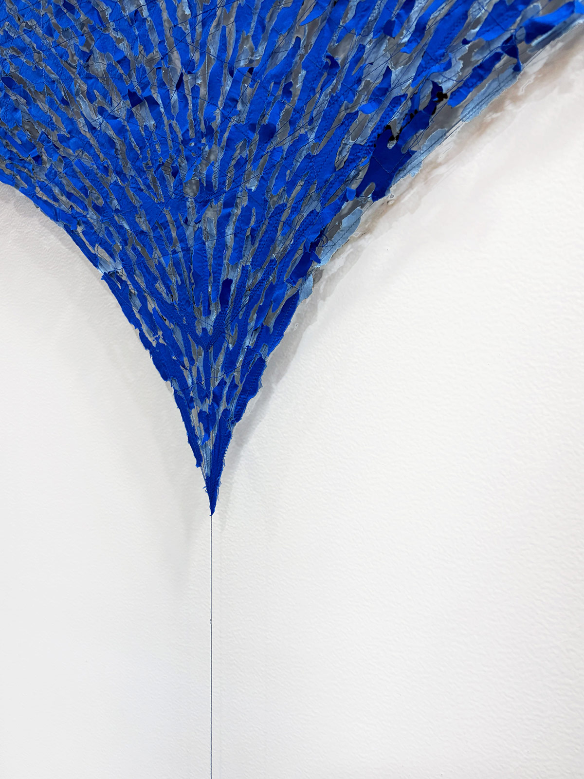 Isha Pimpalkhare_To the Limit (detail), 2025, Textile installation, 63 x 81 inches