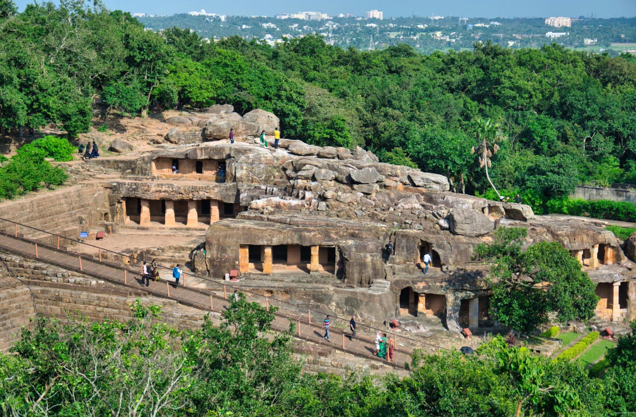 Jain-Art-in-Indian-Heritage-Rock-cut-Caves-Udayagiri-and-Khandagiri-caves-in-Odisha