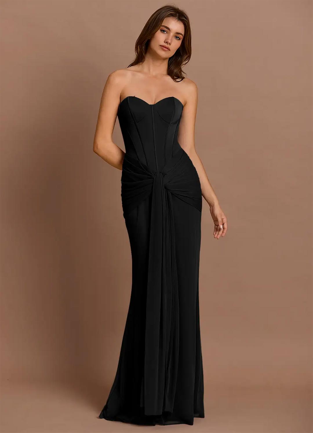 Kalliope Black Maxi Dress