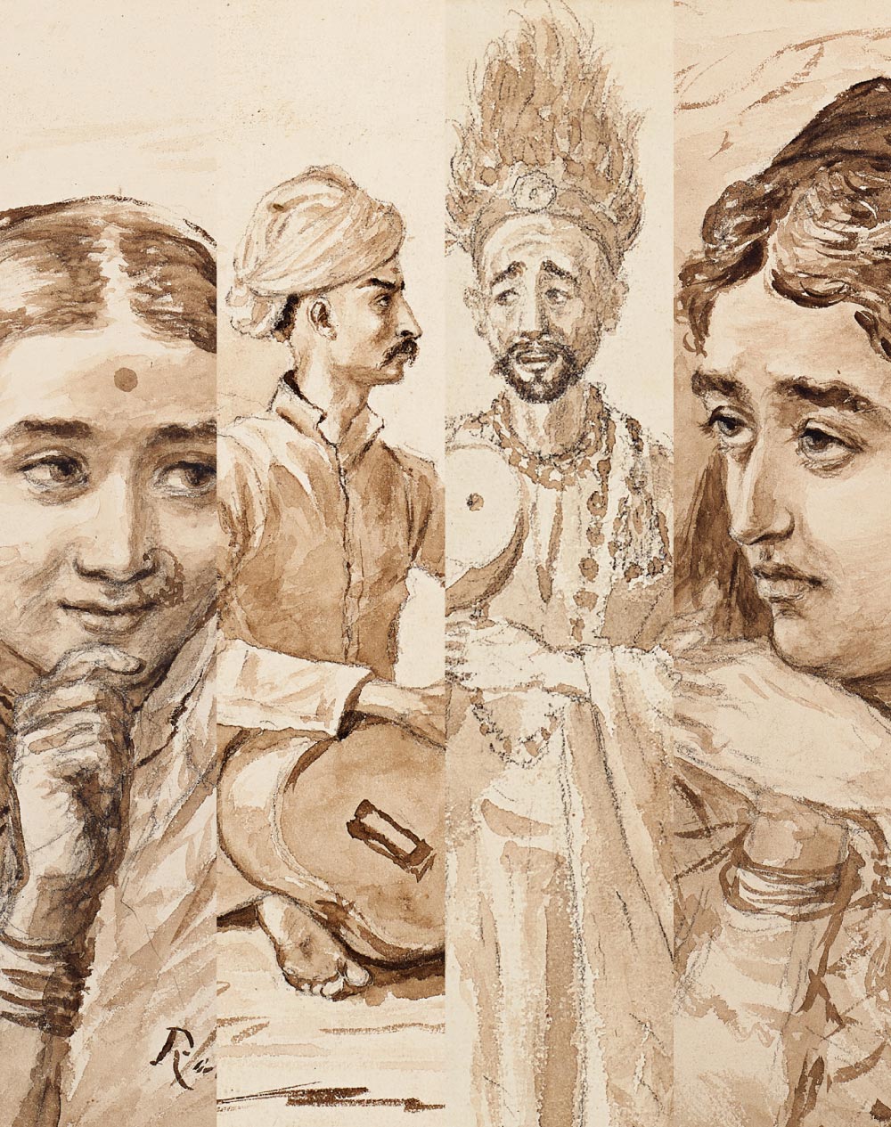 Lot-52-Raja-Ravi-Varma-A-Set-Of-45-Sketches-On-36-Sheets
