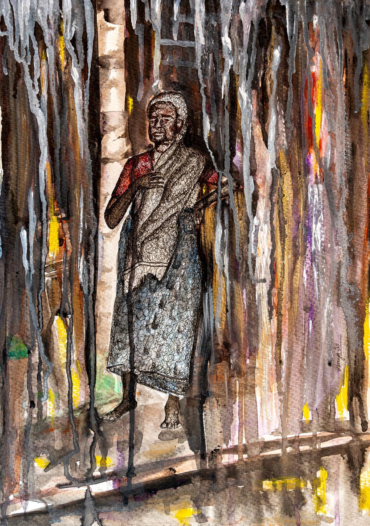 Remya-Brijesh-Graceful-Life-Series---Acrylic-on-paper