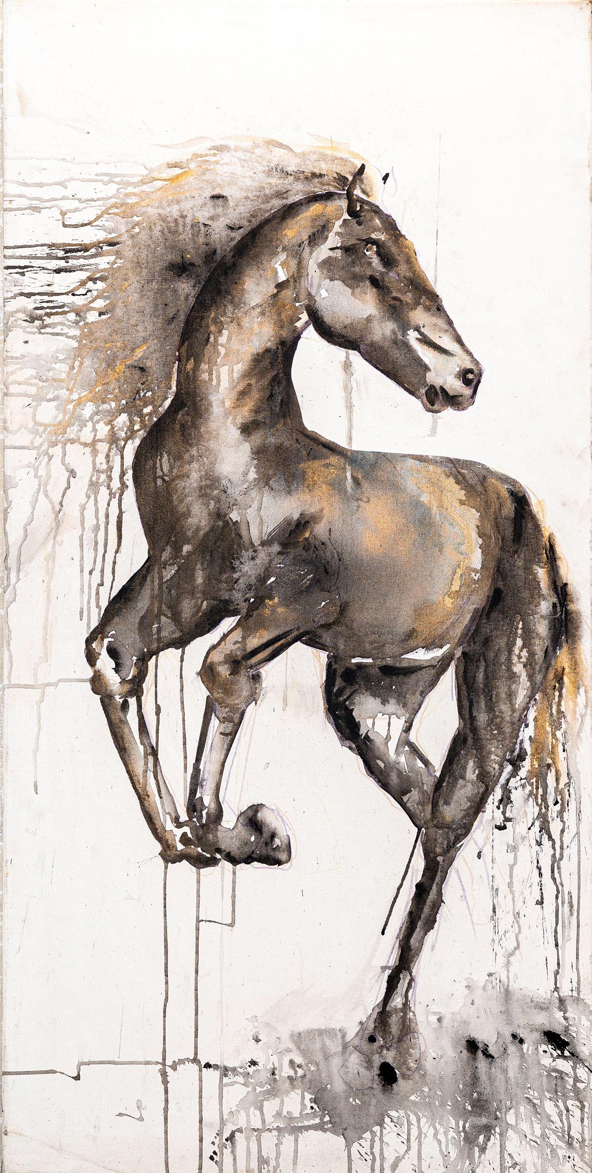 Remya-Brijesh-Horse--The-Driving-Force---Acrylic-on-canvas