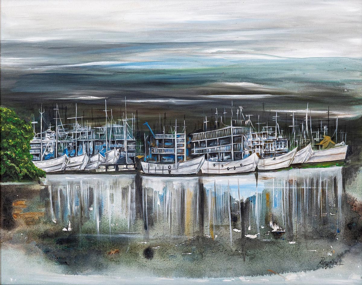 Remya-Brijesh-The-Stagnant-Life--Acrylic-on-Canvas