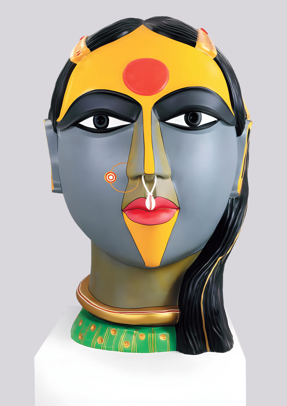 The-Sacred-Gaze-Resinated-Fibreglass-with-Automotive-Paint-92”-x-66”-x-76”