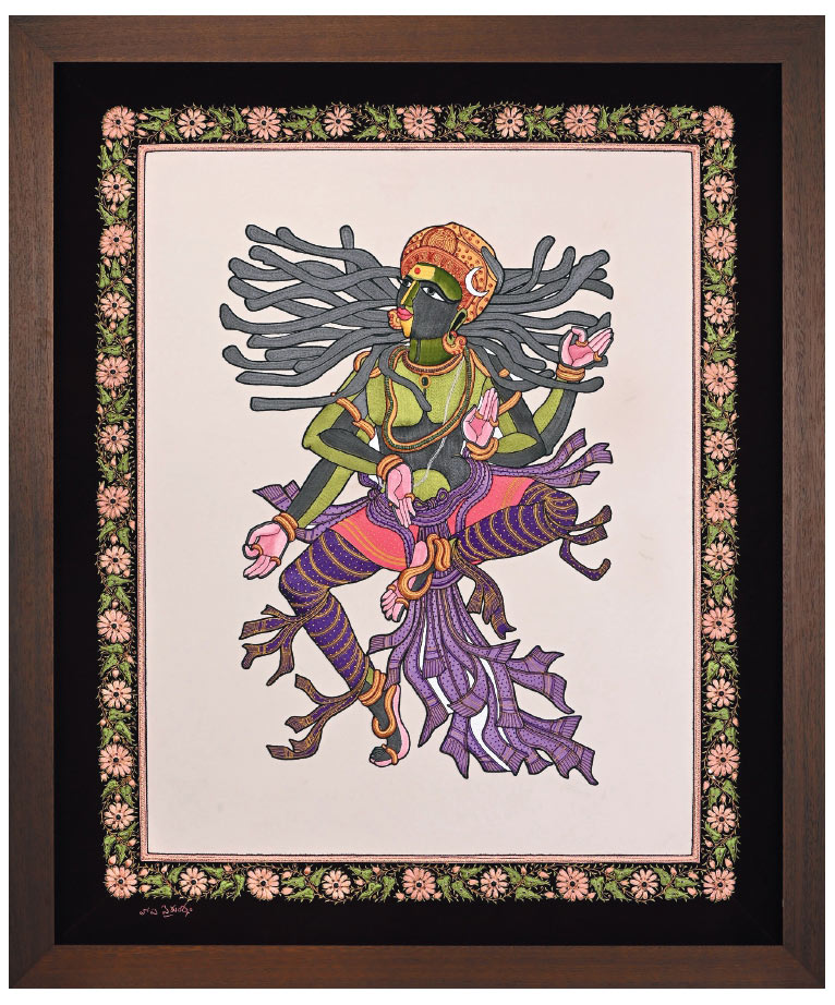 Thota-Vaikuntam-48-x-38-Silk-embroidery-on-velvet,-embellished-with-precious-and-semi-precious-gemstones