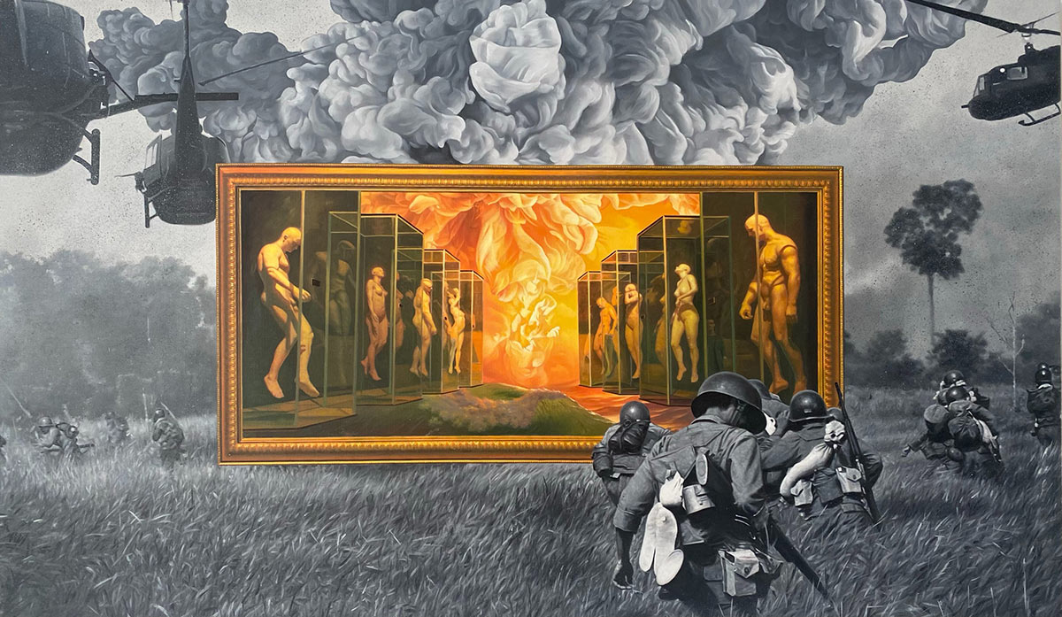 NFN-Kalyan,-Vishvarupa,-2021,-Oil-on-canvas,-24-x-36-inches