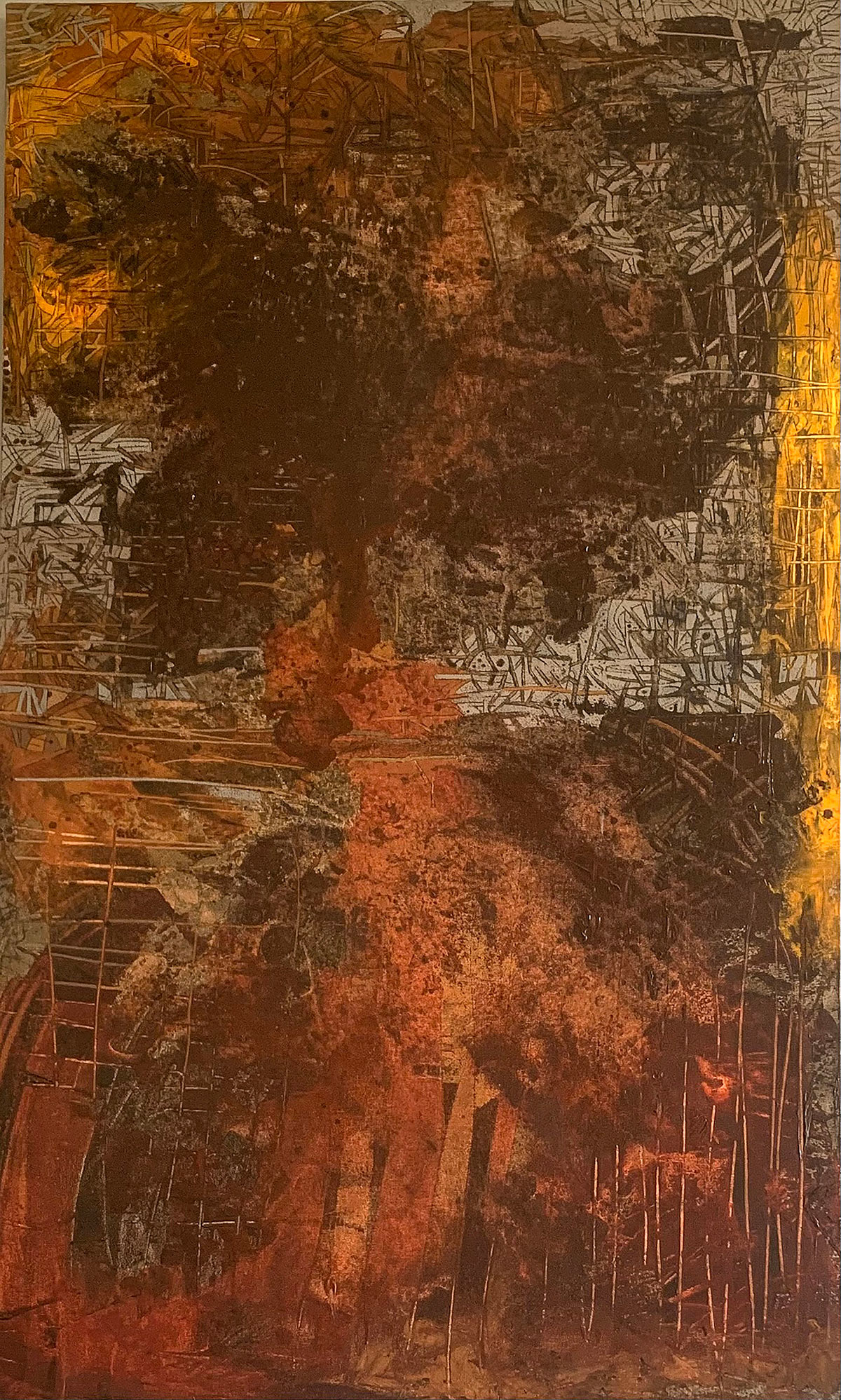 Prem-Singh-Being-in-the-present-moment-60X36-2025-26-Acrylic-on-Canvas