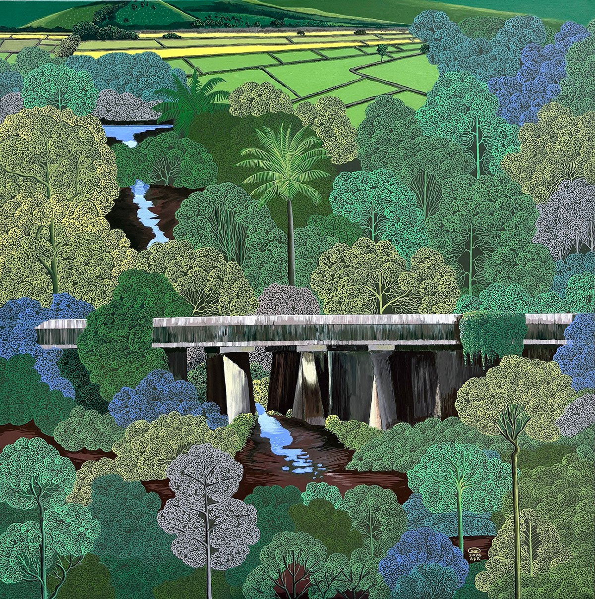 Shaji-Appukuttan-A-river-has-run-its-course-Acylic-on-canvas-36X36-Y-2026