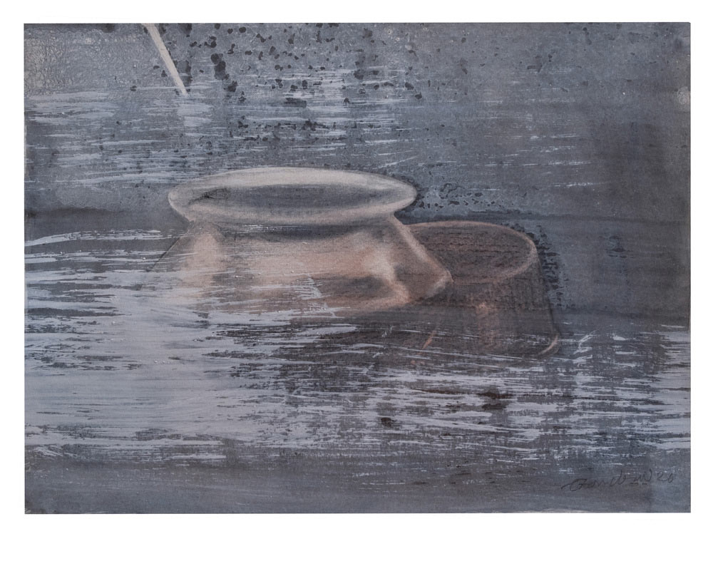 Chandra-Bhattacharjee,-Possessions-XXIII,-Mixed-media-on-paper-Charcoal,-pastel-and-poster-colour