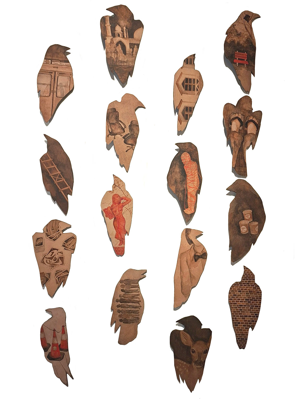 NIsha-Manavi,-Warmest-Days,-16x8-inches-each,-acrylic-on-mdf-board,-2025