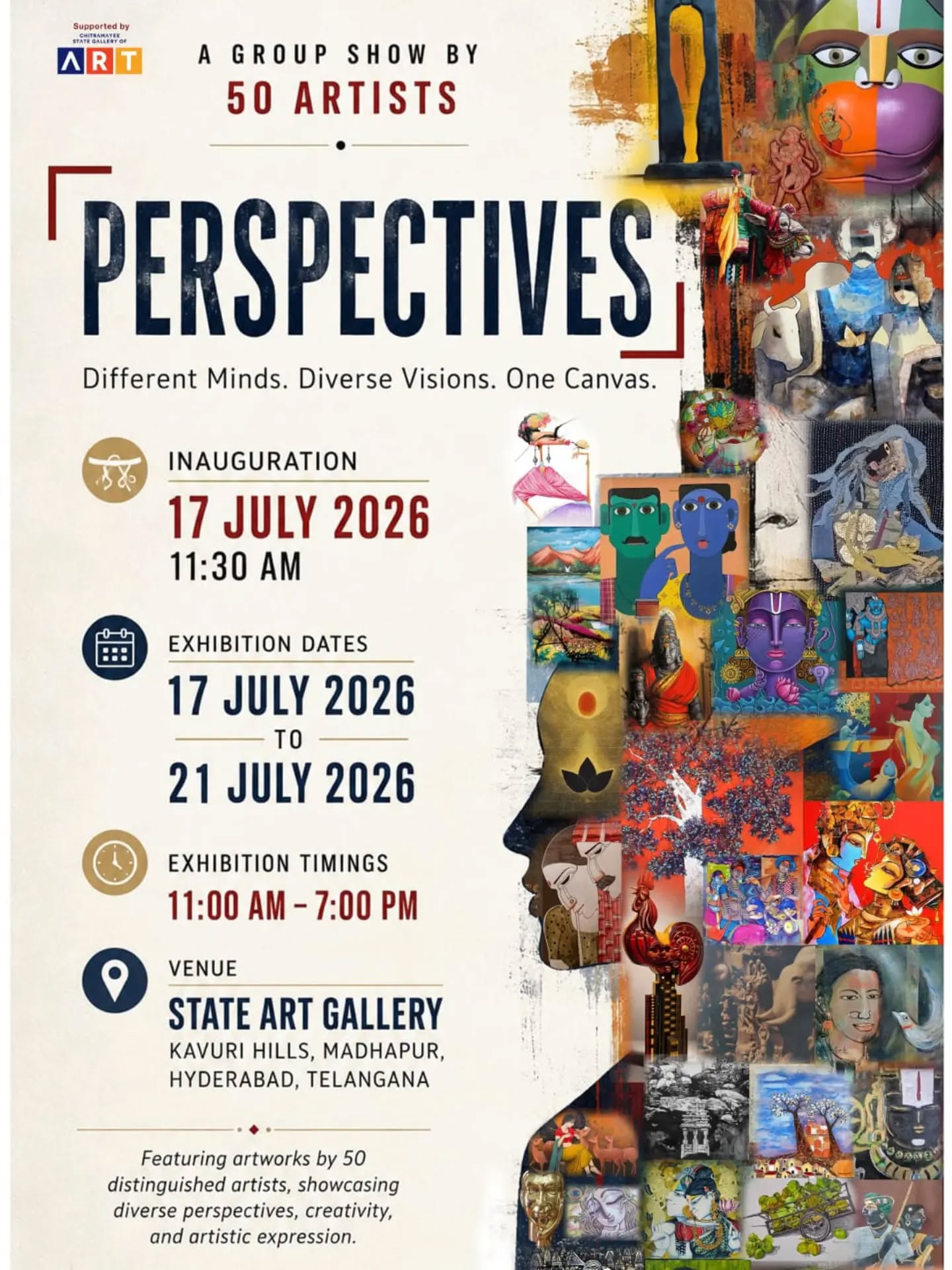 PERSPECTIVES Different Minds Diverse Visions ONE CANVAS. Brings Together 50 Artists-02