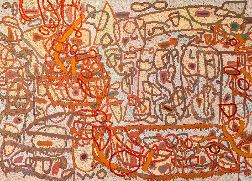 Harpreet-Narula RHYTHMS-OF-LIFE-18,-HARPREET-NARULA,-MIXED-MEDIA-ON-CANVAS,-60-X-84-INCHES,-2026