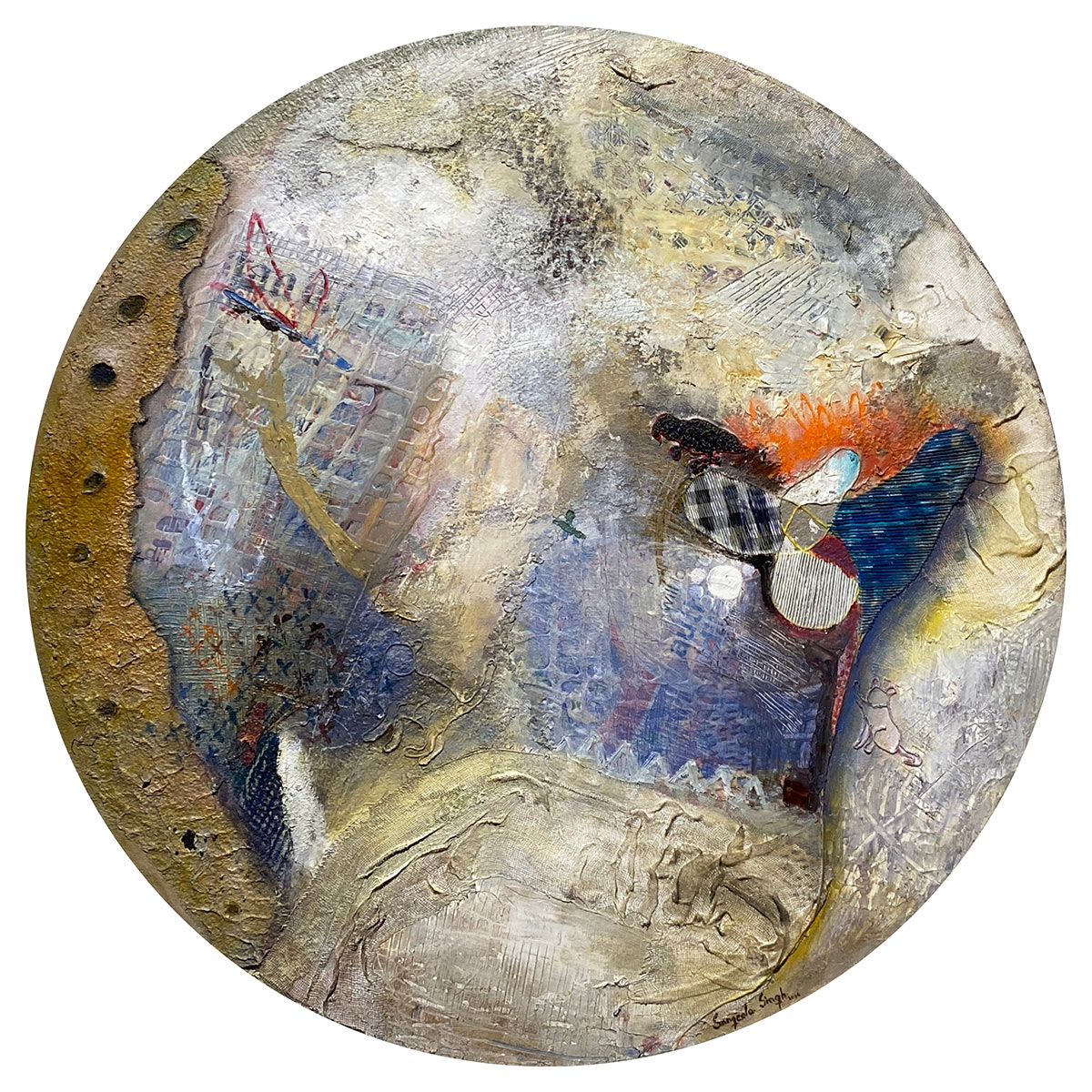 Remembrance_Oil-on-Wood_12X12-inches_2024_Avani-Bakaya