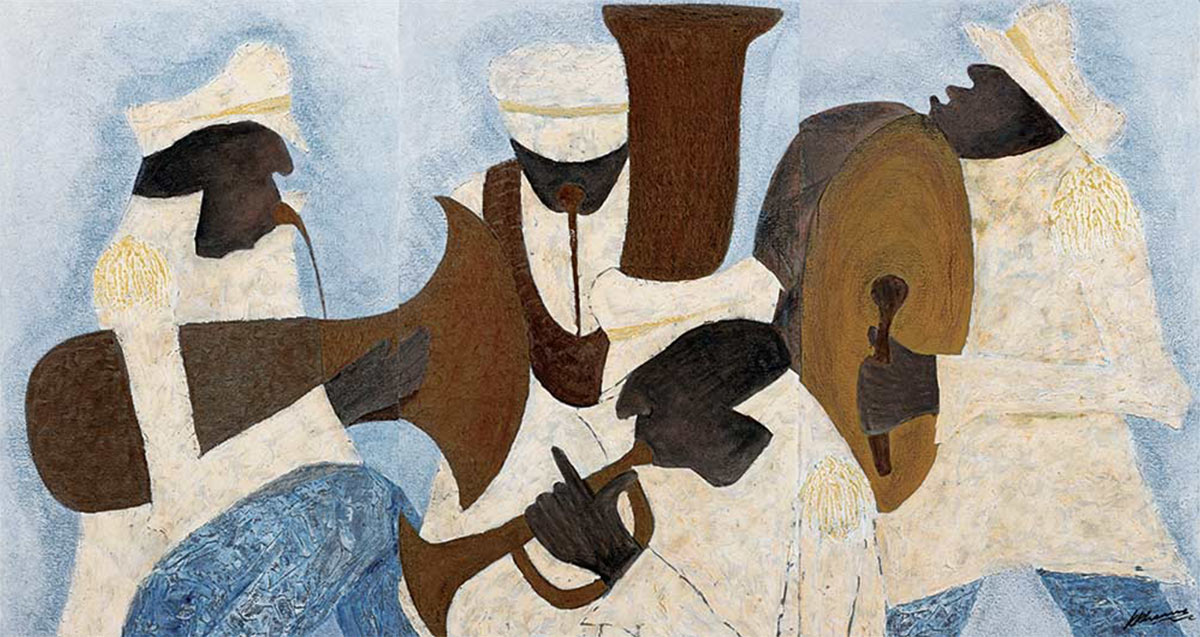 Bandwallas (Triptych)Krishen Khanna