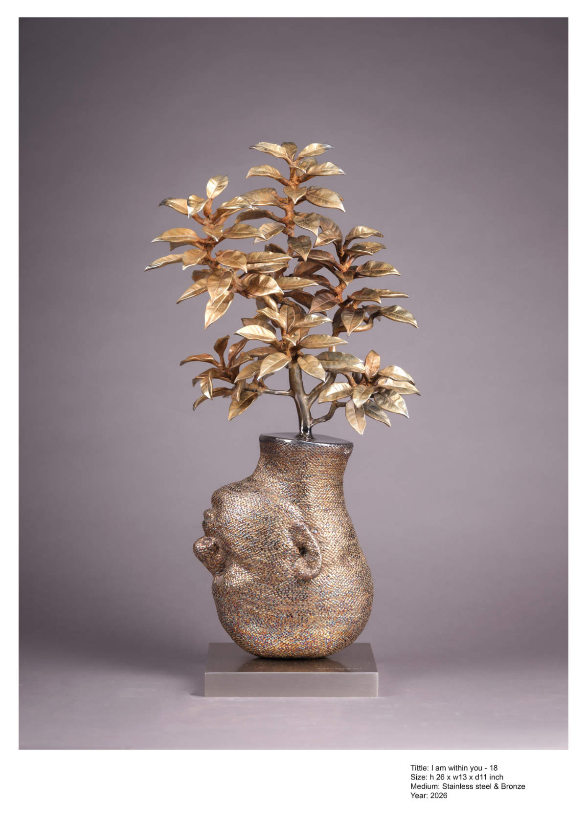 I am within you -18 _ 26_x 13_ x 11_ _ Stainless steel & Bronze