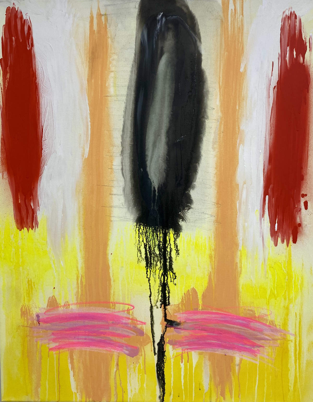 Jose Zendejas Foyo, Amor 2 (Love 2), Mix media on canvas, 100 x 80 cm, 2025