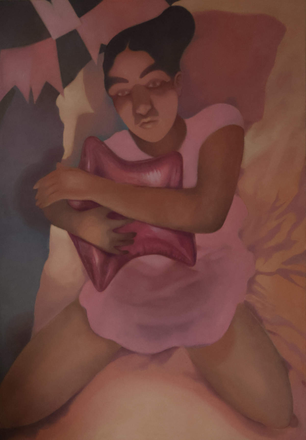 Tithi Das (b. 2001)Post Celebration Oil on canvas Undated